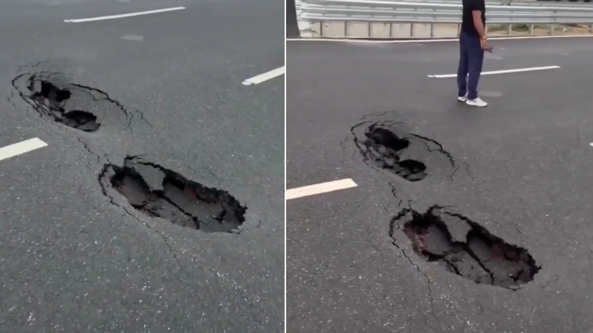 Delhi Dehradun Expressway Pothole